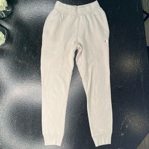 Champion Women’s Reverse Weave sweatpant joggers, Color: Tan, Size: Small